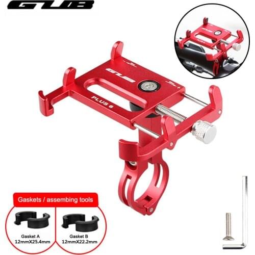 GUB Universal Bike Phone holder 3.5-7.15 inch Aluminum Motorcycle GPS Smartphone Support Anti-fall MTB Bicycle Phone Mount Stand