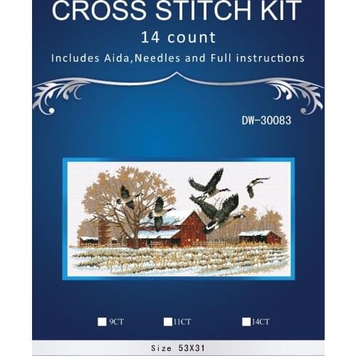 Top Quality Beautiful Lovely Counted Cross Stitch Kit Winter Geese Goose Bird Birds dim 1373