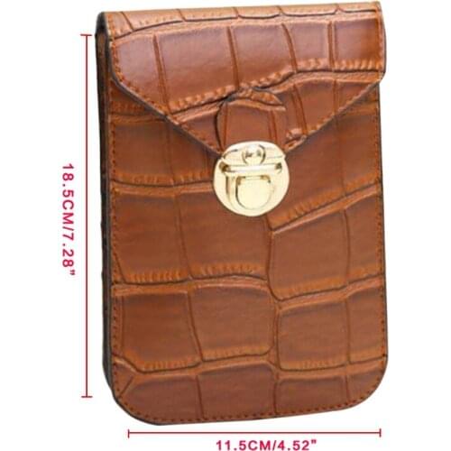 Crocodile pattern Small Flap Messenger Bag for Ladies 2021 New Fashion Mini Cell Cellphone Pouch PU material bags G5AE