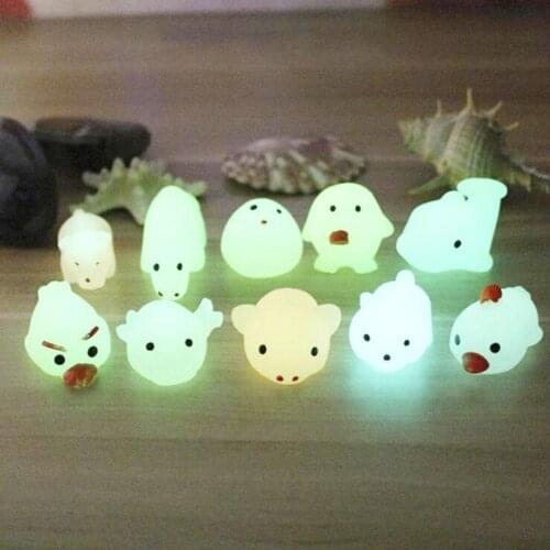 1Pcs Random Color Cute Noctilucence Seal Animal Squeeze Decompression Stress Relief Hand Fidget Toys For Adult Kids Gift