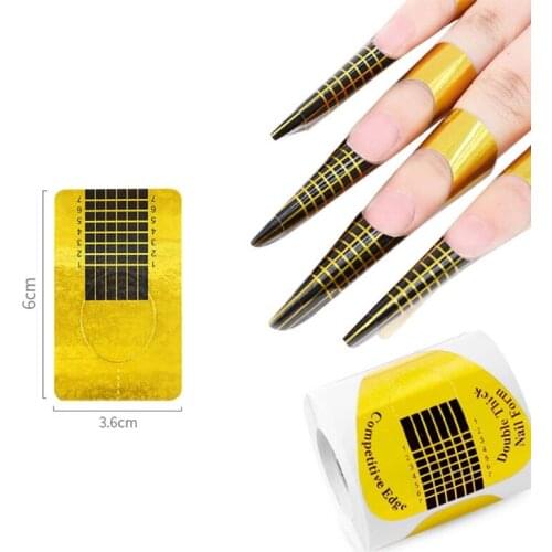 100Pcs Nail Forms Extension Tips Guide Extension French DIY Tool for Acrylic UV Gel Nails Art Builder