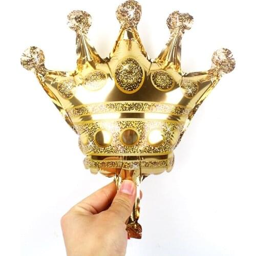 12 inch mini crown balloon prince princess crown balloon children birthday party wedding decoration aluminum foil balloon