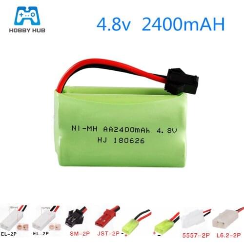 4.8V 2400mAh Rechargeable battery Remote Control toy for rc car helicopter ship electric toy lighting security AA nimh battery