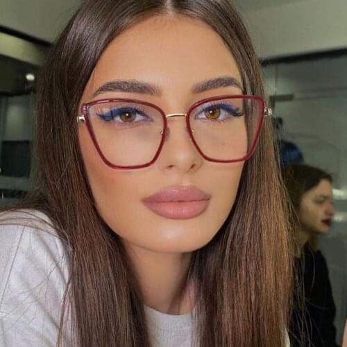 48162 Retro Anti Blue Light Glasses Frames Simple Men Women Optical Fashion Computer Glasses
