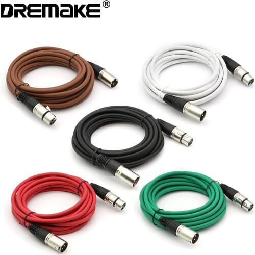 5-Pack Balanced Jack XLR Microphone Audio Sound Cable Male to Female Extension For Mixer Amplifier Speaker Video Camera