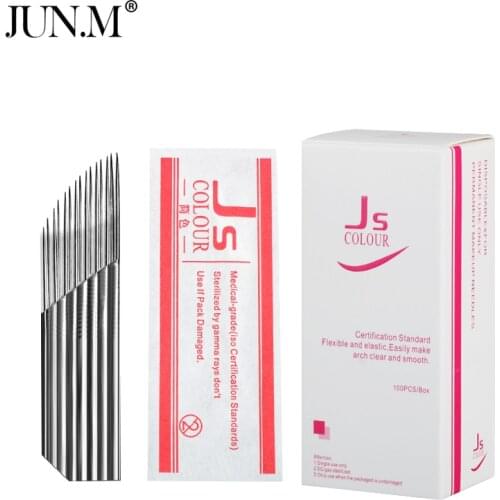 500 pcs 15Pin Double Row Permanent Makeup Eyebrow Tatoo Blade Microblading Needles for 3D Embroidery Manual Tattoo Pen Fog Eyebr