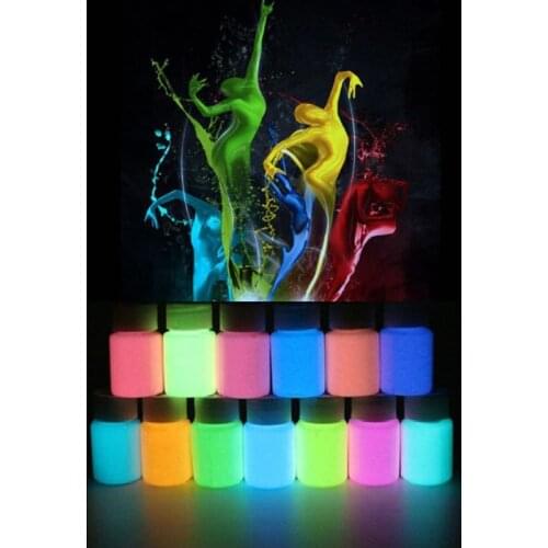 8 Colors Super Bright Luminous Epoxy Resin Pigment Glow in The Dark Liquid Colorant Body Art UV Body Paint Set Each 15g