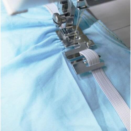 Quickly insert elastic ribbon lace stitching fabric home sewing machine elastic fabric press foot