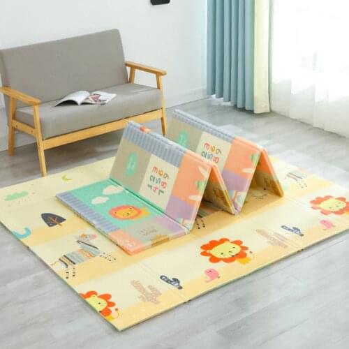 Baby Play Mat Waterproof XPE Soft Floor Double Sided Foldable Educational Crawling Carpet Kid Game Activity Rug Folding Blanket