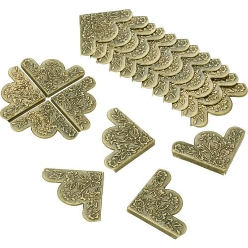 Dophee 12/20pcs Corner Protecors Book Scrapbooking Protectores Tone Box Bag Menus Folders 43*43*5mm