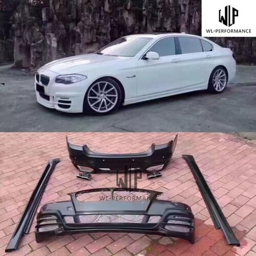 F10 F18 FRP unpainted Car Body Kit Front Rear Bumper Side Skirts Exhaust Pipe For BMW 5 Series F10 F18 Body Kit 2011-2015