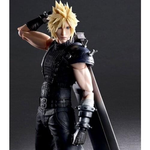Japan Game Final Fantasy VII FF7 Play arts PA Cloud Strife version 2 26cm PVC original figure figurine moveable model toy doll