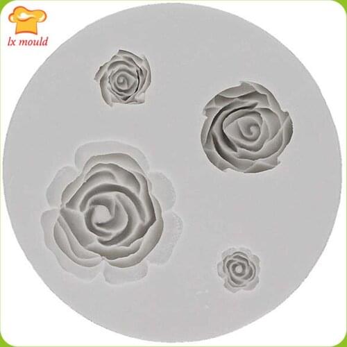 Four Roses Flip Sugar Mould Liquid Silicone Mold Baking Tools
