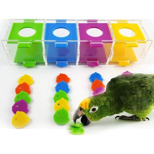 Puzzle Block Bird Intellective Training Toy For Parrot Macaw African Greys Budgies Parakeet Cockatiels Conure Amazon for Separat