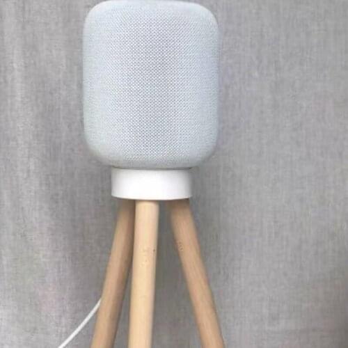 Hot for Apple HomePod Smart Speaker Base HomePod Accessories Fixed Height Speaker Solid Wood Floor Stand-60CM(White Base)