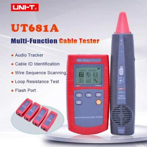 Multi-functional Network Tester UNI-T UT681A Cable Finder set with Loop Resistance Test and Wire Sequence Scanning