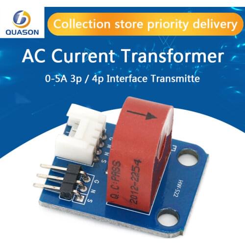Analog Current Meter Module AC 0~5A Ammeter Sensor Board for Arduino Based On TA12-100 3PIN Interface Sensor Brick 5V I/O DIY