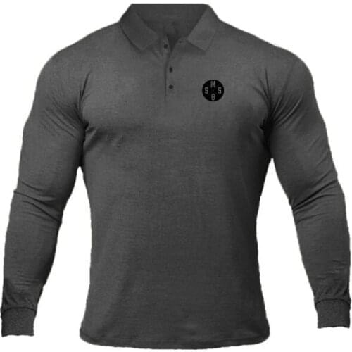 Man Shirt Polo Shirts Mens Button Polo Shirt Letter Printed Shirt Autumn Long Sleeve Shirt Turn-down Collar Slim Tops