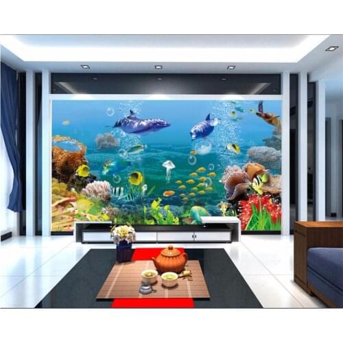 Custom mural 3d wallpaper picture Tropical Marine world living room home decor painting 3d wall murals wallpaper for walls 3 d