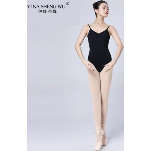 New Ballet Leotards For Women 4 Colors Adult Open Back Dance Camisole Dancewear Resilient Gymnastics Leotards No Chest Pads