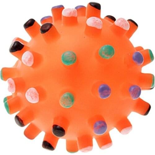 Orange Pet Dog Puppy Toy Chew Squeak Squeaky Small Ball
