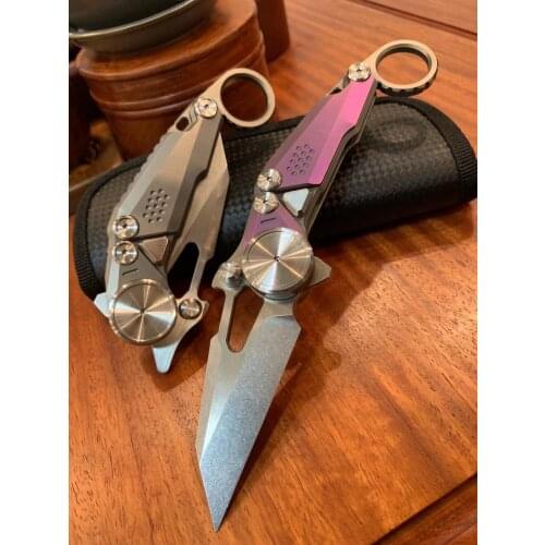 Folding knife M390 Blade Titanium Handle Camping Cutter Pocket knives outdoor Survival knives EDC Tools