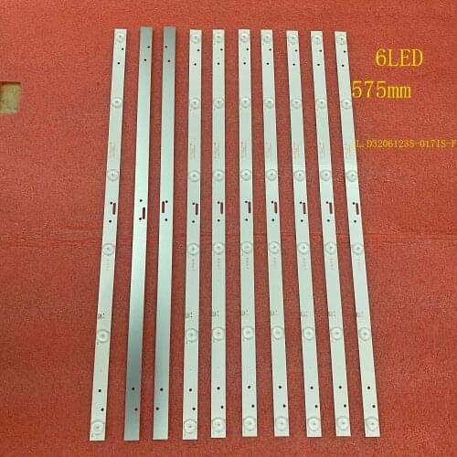15pcs/lot 6LED(6V) 575mm LED Backlight bar FOR TCL LE32D99 32LE12J JL.D32061235-0171S-F