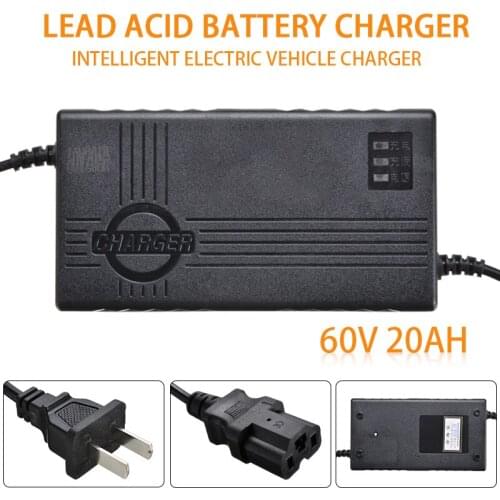60V 4A Lead Acid Car Battery Charger Electric Bicycle E-bike Scooter Charger Power Supply Balance Car Charging Adapter