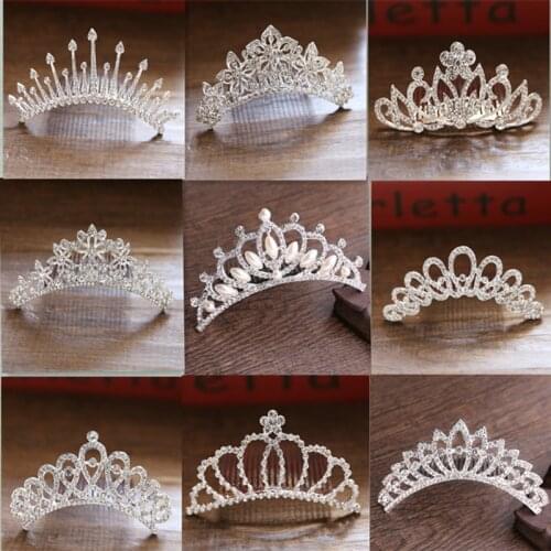 FORSEVEN Multi-Style Pearl Rhinestone Tiara and Crown with Comb Bride Diadem Headpiece Hair Jewelry Women Wedding Accessories JL