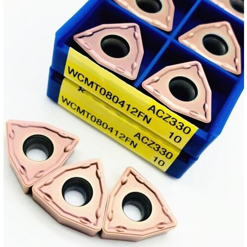 Turning cutter milling cutter WCMT080412 FN ACZ330 original high quality carbide blade cylindrical CNC lathe tool