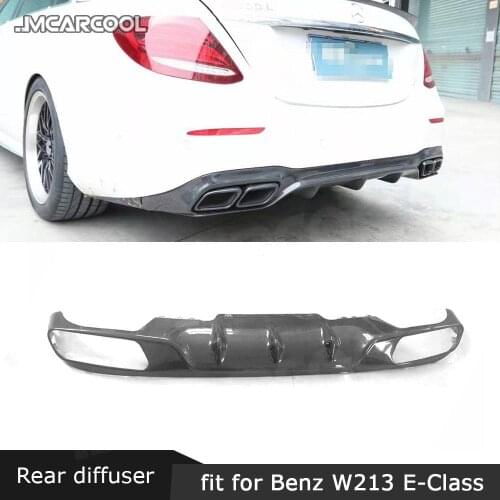 Carbon Fiber Rear Lip Diffuser for Mercedes Benz E Class W213 E250 E350 E400 E43 E63 AMG S Style L Style 2017 2018 2019