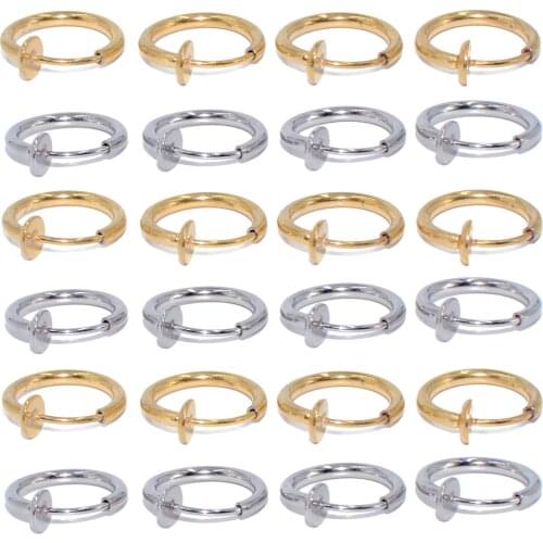 1PC Surgical Steel Fake Spring Clip On Nose Clips Ring Hoop Lip Ring Helix Ring Hoop Ear Ring HoopBody Piercing Body Jewelry 14g