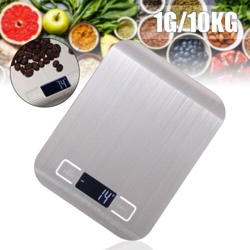 10kg/1g Digital LCD Electronic Weight Precise Kitchen Cooking Scales Electronic Stainless Steel For Flour Food Weighing Portable