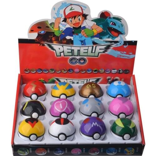 12 Pcs/set Pokemon Pikachu Poke Ball Game Pocket Monster Anime Action Figure Model Charmander Doll Toy For Children Gift