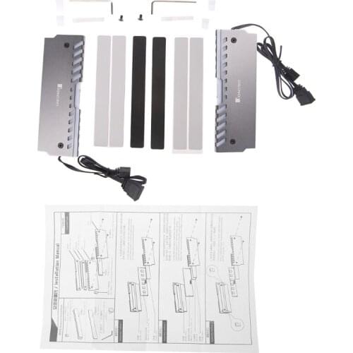 2pcs Memory Heatsink Motherboard AURA Cooling Vest RGB 256 Color Light Radiator