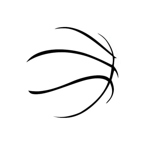 8.4CM*8.4CM Basketball Ball Game Play Sport Vinyl Car Sticker Black/Silver S9-0138