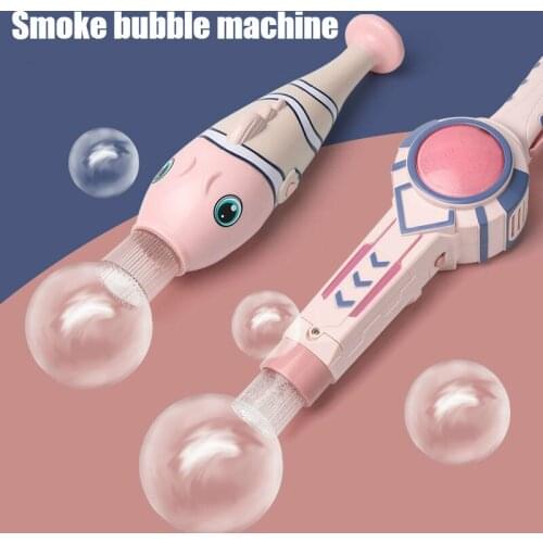 2020 New Summer Smoke Magic Bubble Machine Wedding Supplies Electric Automatic Bubble Blower Maker Gun Kids Outdoor Toys