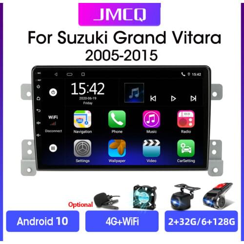 JMCQ 9" 4G+WiFi DSP 2din Android Car Radio Multimedia Video Player Navigation GPS For Suzuki Grand Vitara 2005-2015 Head Unit