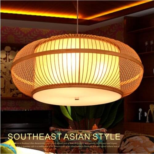 Bamboo Chinese style antique bamboo living room Pendant lamps atmosphere modern study creative engineering Pendant Lights ZS66