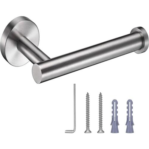 Stainless Steel Toilet Paper Holder Rack Wall Mounted Bathroom Kitchen Roll Holder Paper Tissue Rack Hook Modern Black Hanger