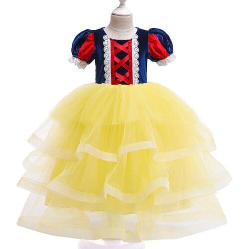 Children pompous dress snow white Tiers Princess dress childrens dress