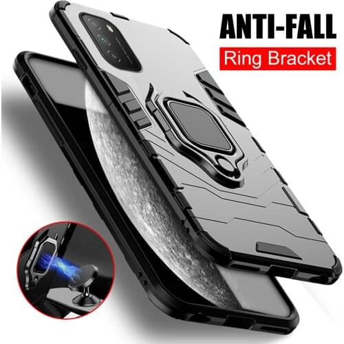 For Xiaomi Poco M3 Pro 5G Luxury Buckle Ring Phone Case Bracket Anti-fall Protection Cover For Xaomi Poxo Poko M 3 Coque Shell