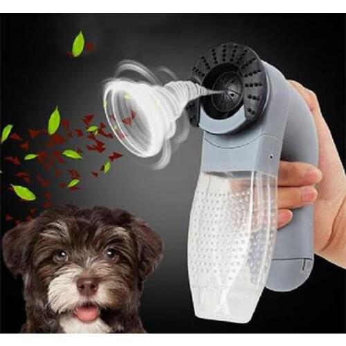 Electric Pet Dog Cat Hair Vacuum Cleaner Canister Remover Groomer Clothes Fur Collection Pet Puppy Hair Beauty Accessories Gray
