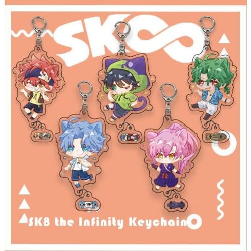 Hot 2021 Anime SK∞ SK8 the Infinity Acrylic Keychain Reki Langa Miya Keyring Kawaii Characters Pendant Key Chain Teens Fans Gift