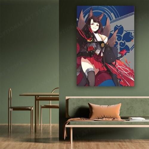 Art Home Wall Painting Decoration AZUR LANE RPG Video Game Canvas Poster For Boy Bedroom