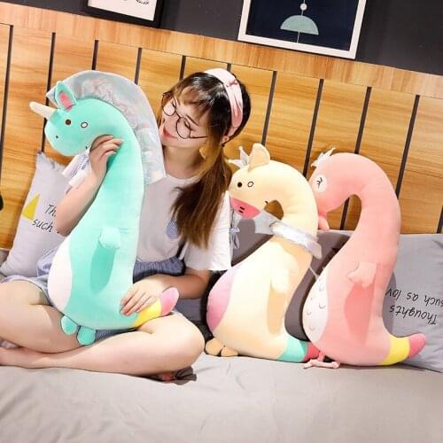 Hot 60cm Kawaii Unicorn&Peacock Plush Toy Soft Cartoon Animal Giraffe Stuffed Doll Home Decoration Baby Pillow Kid Birthday Gift