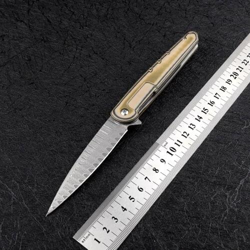 Pocket VG10 Damascus Blade G10 Handle Sharp Outdoor Survival Hunting Self-defense Tactical Tool Multifunctional Folding Knife