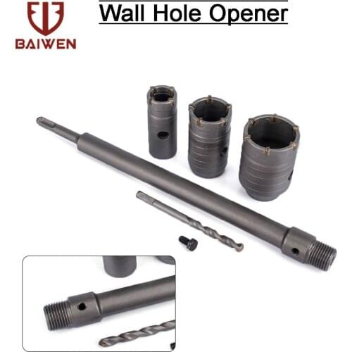 30/40/50mm SDS Plus Wall Hole Saw Cutter Concrete Cement Stone Wall Drill Bit For Wall Masonry Brick Stone Coment Drilling kit