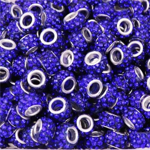 10Pcs Lot 5mm Large Hole Crystal Stone Glass Beads Charms Fit Pandora Bracelet DIY Chain Necklace Earrings for Jewelry Making