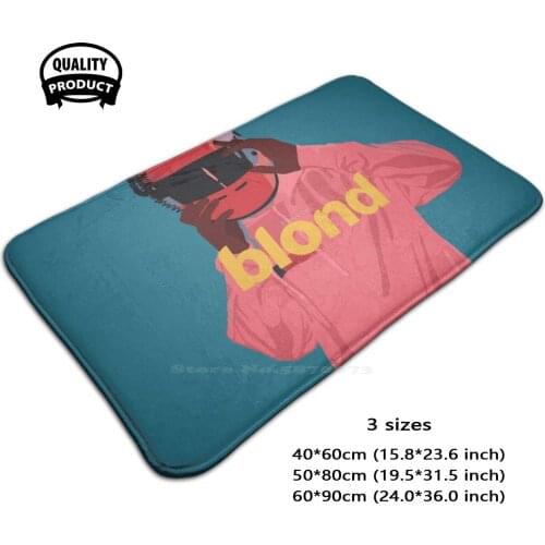 Minimal Ocean Soft House Family Anti-Slip Mat Rug Carpet Blond Album Cover Album Cover Helmet Music Rap Pop Car Racecar Blond